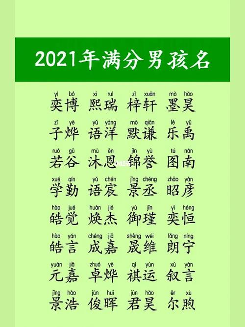 2021年出生的男宝宝取名大全_2021年出生的男宝宝取名大全集