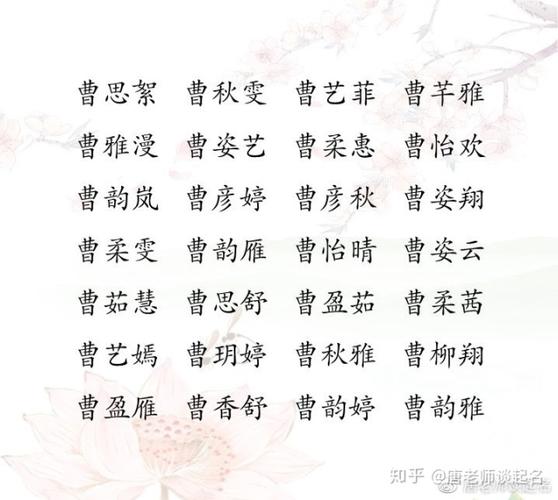 2022年曹姓女宝宝取名大全100分_2020年曹姓女孩取名