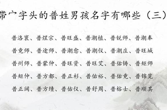 普字取名字大全_普字取名字大全三字