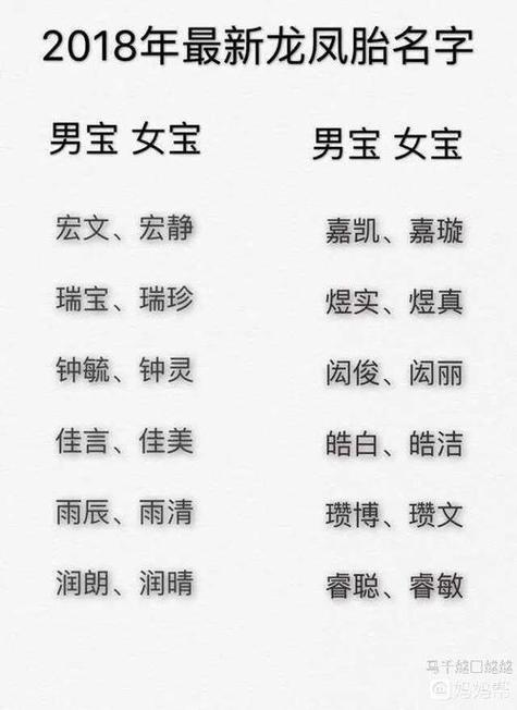 龙凤双胞胎宝宝取名集锦_龙凤双胞胎取名大全