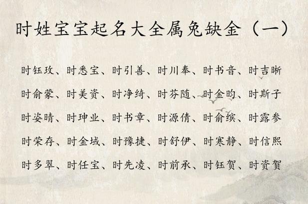 时姓男孩名字大全_时姓男孩名字大全两字