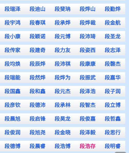 段姓男宝宝起名_段姓男宝宝起名大全
