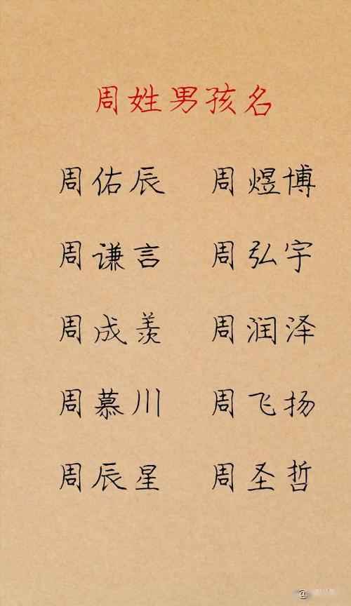 姓周取名大全_姓周取名大全简单