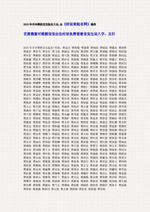 好听的樊姓女宝宝名字_好听的樊姓女宝宝名字大全