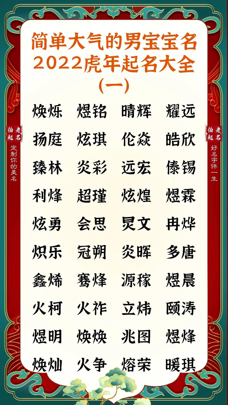 2022年出生小孩起名_2022年出生小孩起名大全