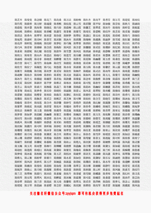 陈名字大全女孩命运好的名字_陈名字大全女孩命运好的名字两个字