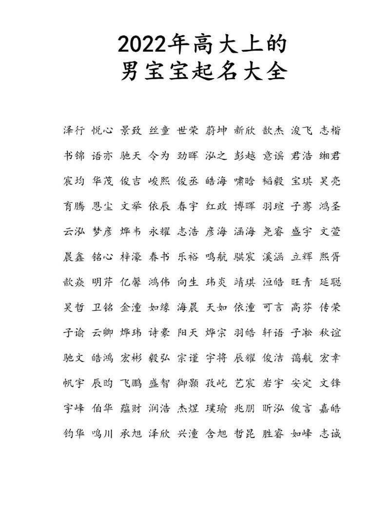 2022虎年宝宝取名大全_2022虎年宝宝取名大全男孩