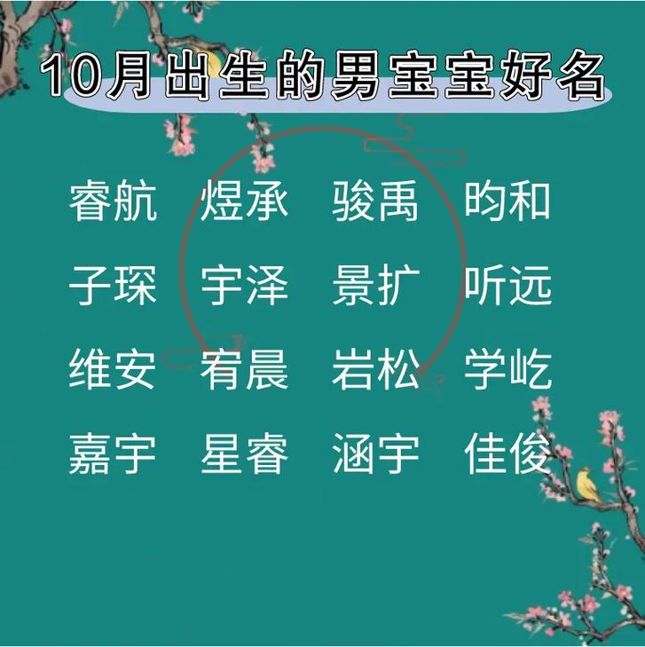 10月份出生的宝宝名字_十月出生的孩子取名字