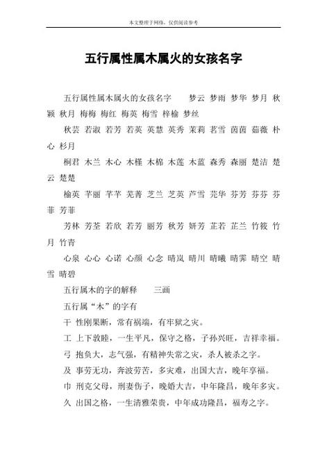 含木和火的名字大全女孩_含木和火的名字大全女孩子