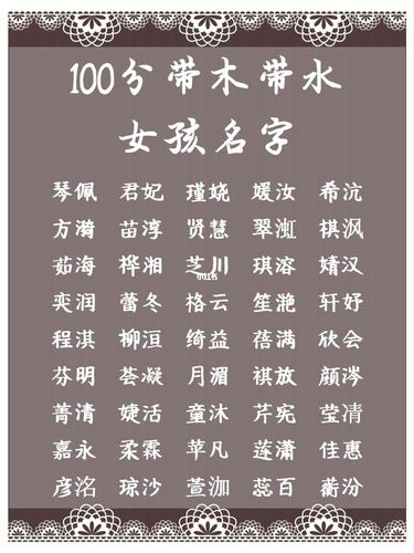 100分的女宝宝名字_100分女孩名