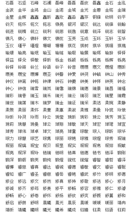 宝宝五行取名字大全免费_宝宝五行取名字大全免费查询
