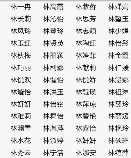 姓林名字大全_姓林名字大全女孩