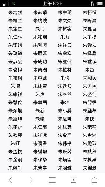 姓朱打分100分的名字大全_姓朱 名字