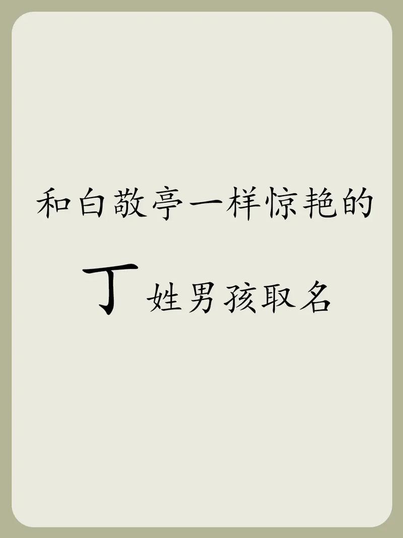 丁起名男孩名字大全集_丁起名男孩名字大全集四个字