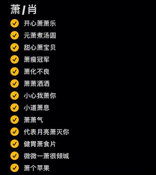 肖字谐音的名字大全_肖字谐音的名字大全女孩