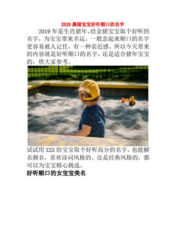 2019属猪男宝宝名字大全_2019属猪男宝宝名字大全集