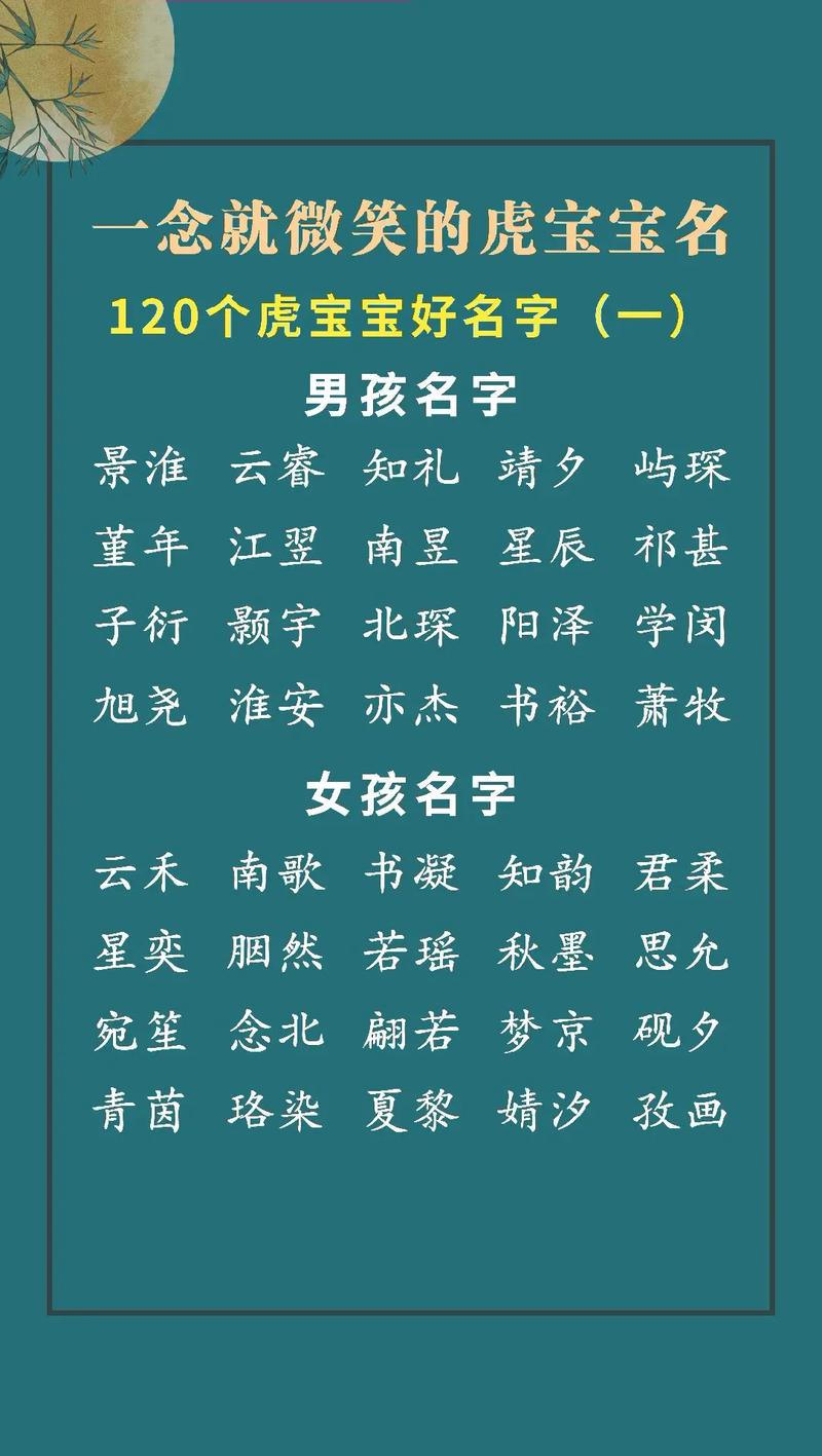 2022虎年男孩取名名字大全_2022虎年男孩取名名字大全及寓意