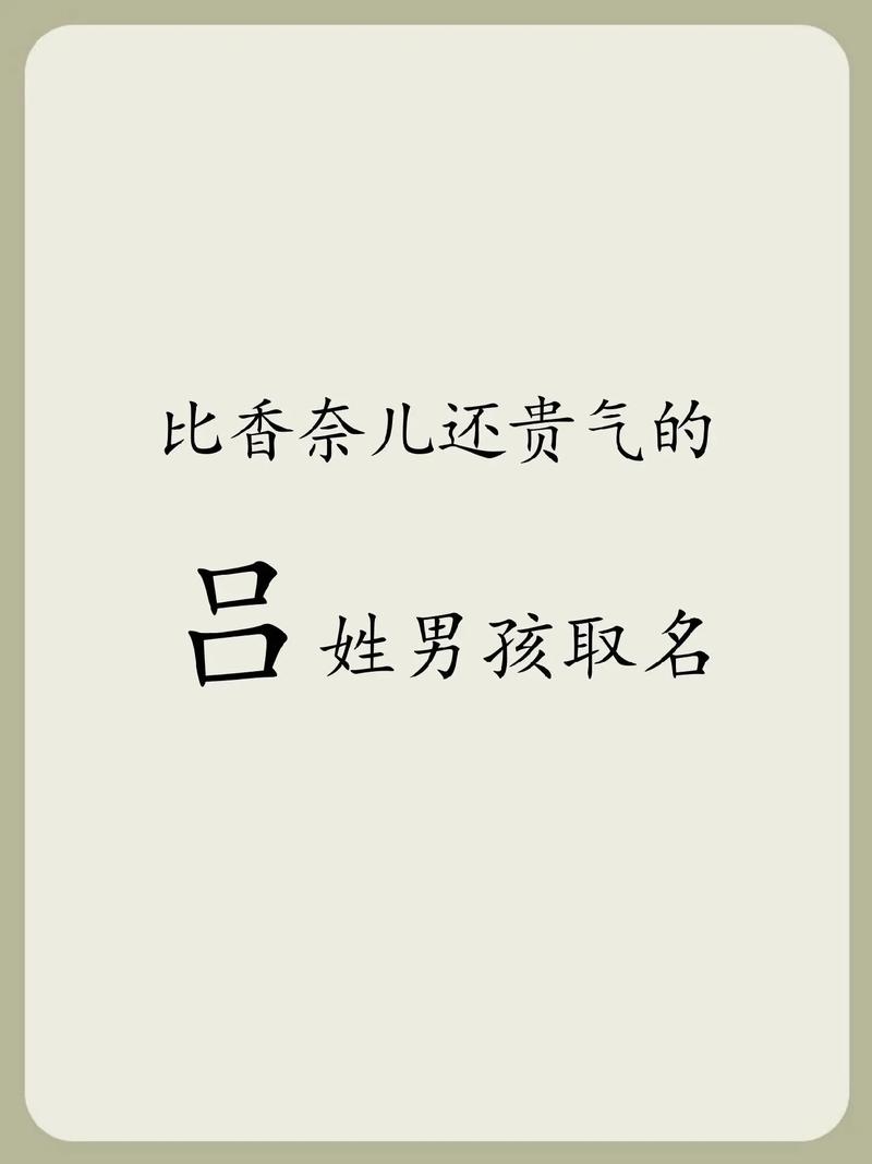 吕姓宝宝起名男孩_吕姓宝宝起名男孩名字