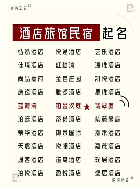 宾馆名字大全集_宾馆名字取名大全集免费