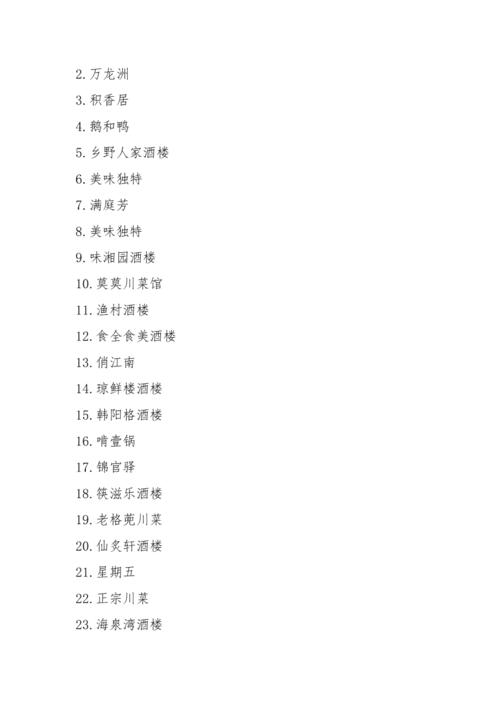 酒店的名字大全_适合烟酒店的名字大全