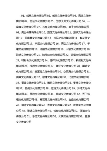 传媒公司名字大全_传媒公司名字大全参考