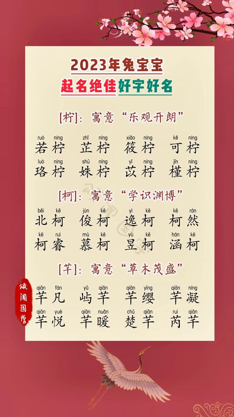 2023的兔宝宝男孩取名字大全_2023的兔宝宝男孩取名字大全及寓意