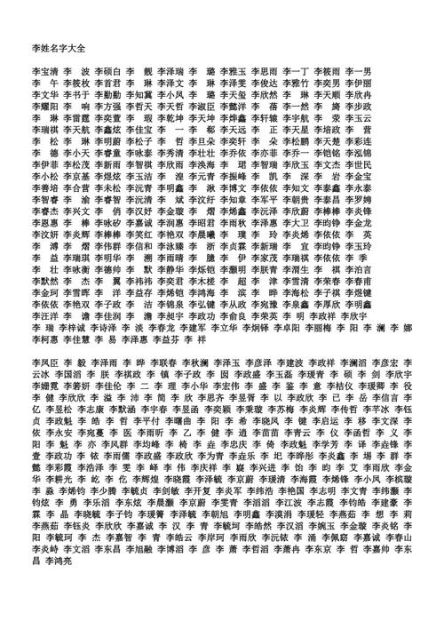 2021男孩名字大全李姓100分_男孩名字大全 取名李姓