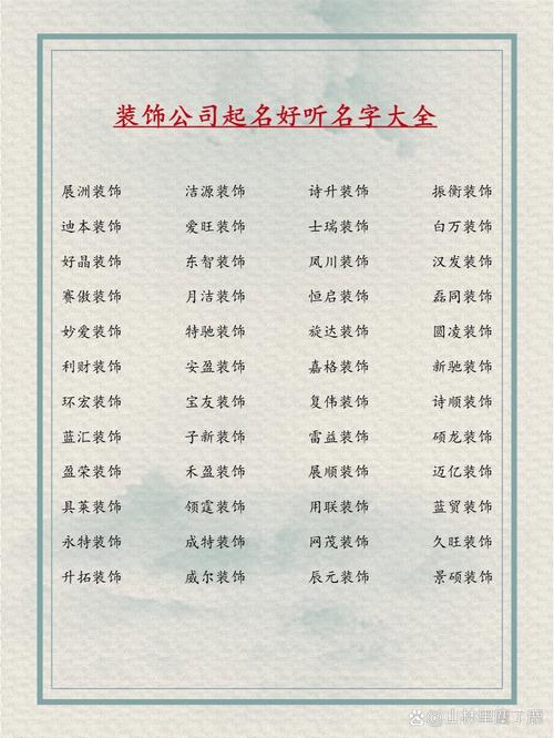 查一下装修公司取名名称大全_装修公司起名名字大全