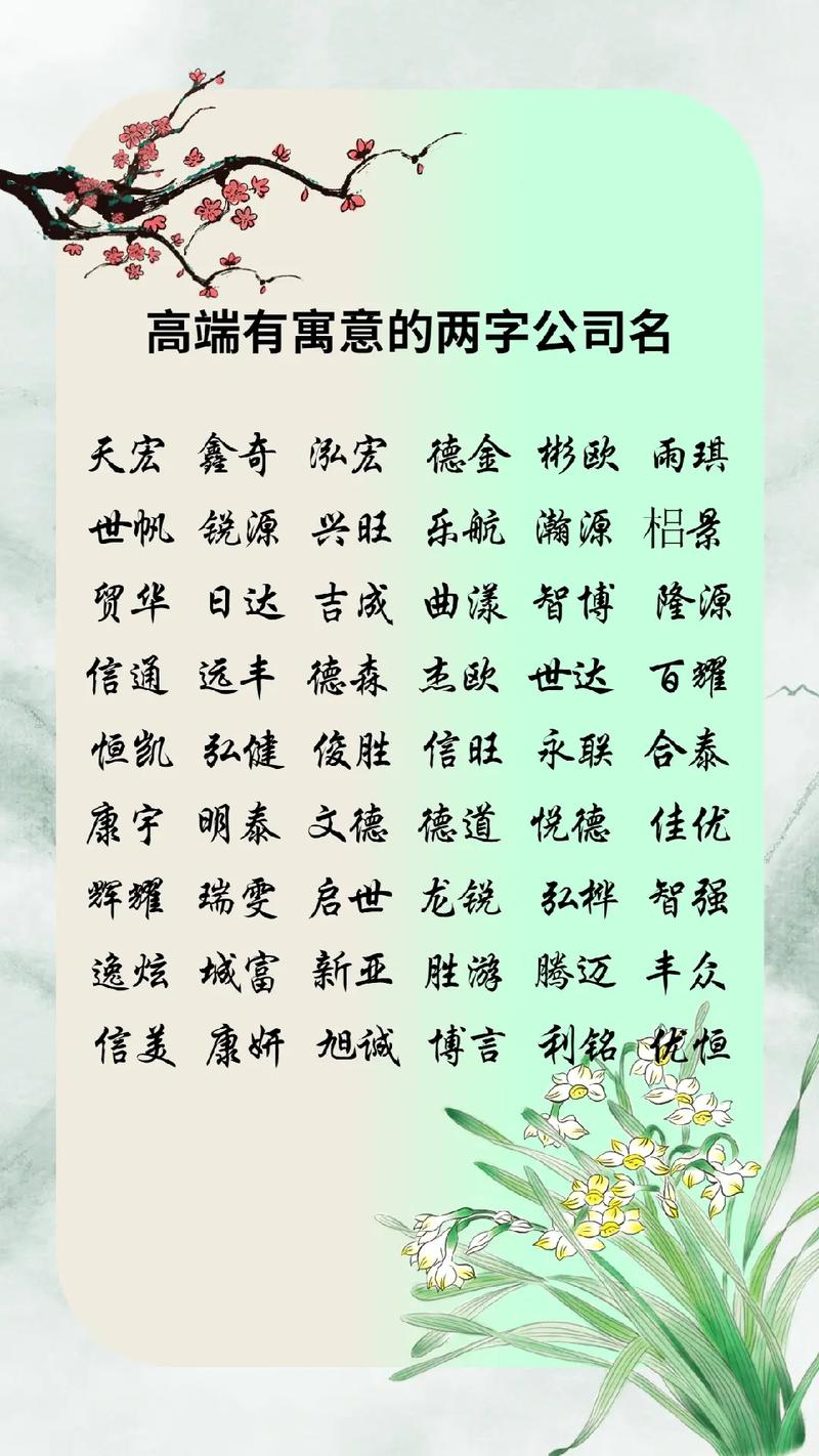 比较有寓意的公司名称_比较有寓意的公司名称大全