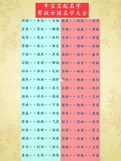 给牛宝宝起名字男姓方_姓方的牛宝宝男孩名字