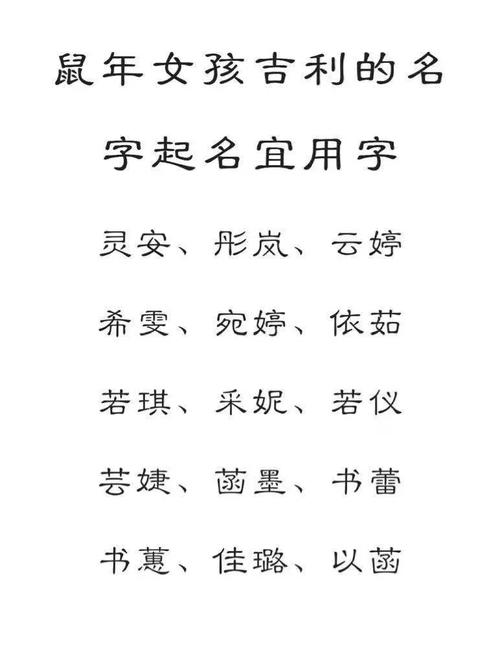 鼠年女宝宝起名字大全文雅_鼠年女宝宝起名字大全文雅