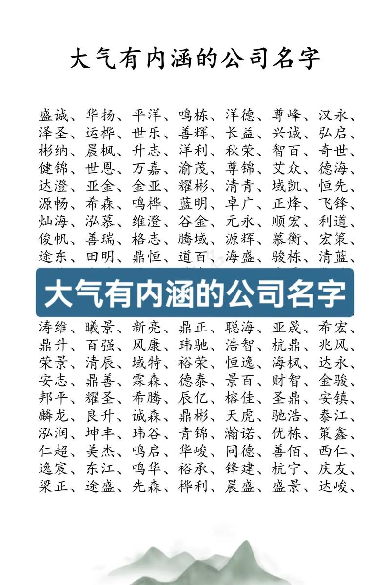 关于公司起名字_关于公司起名字的好词