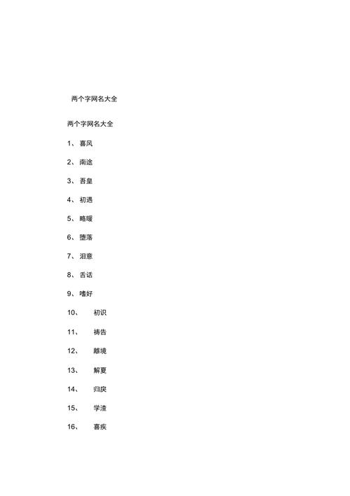 两个字起名霸气名字大全_两个字起名霸气名字大全男