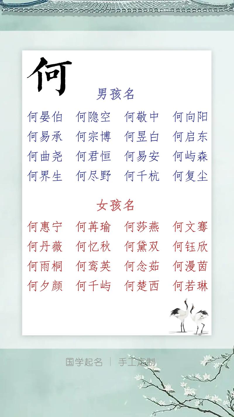 给女宝宝起名字姓何好听_给女宝宝起名字姓何好听吗