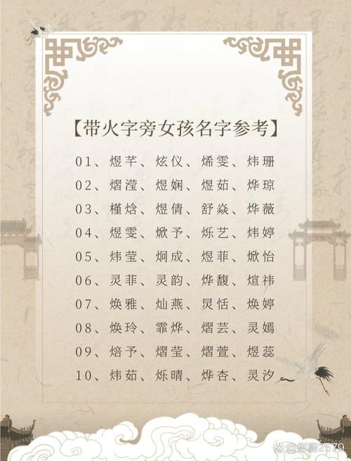 女孩起名字大全带火字旁_女孩起名字大全带火字旁的名字