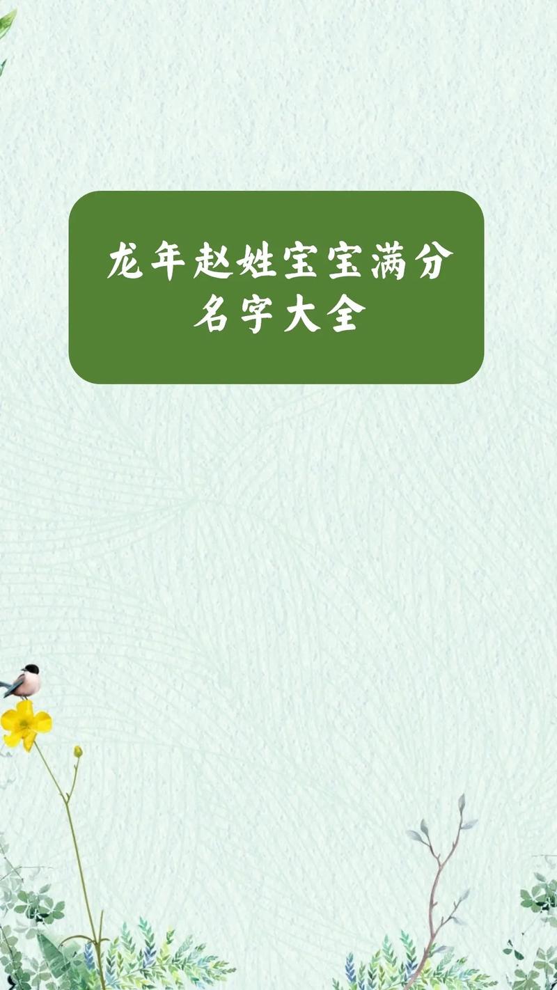 赵姓男宝宝起名字大全小名_赵姓男宝宝起名字大全小名