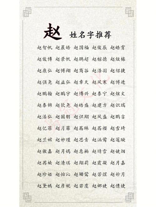 赵姓男宝宝起名字大全小名_赵姓男宝宝起名字大全小名
