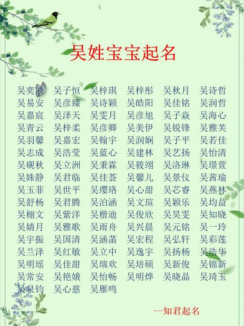 吴姓宝宝起名字及缺木_吴姓宝宝起名字及缺木的名字