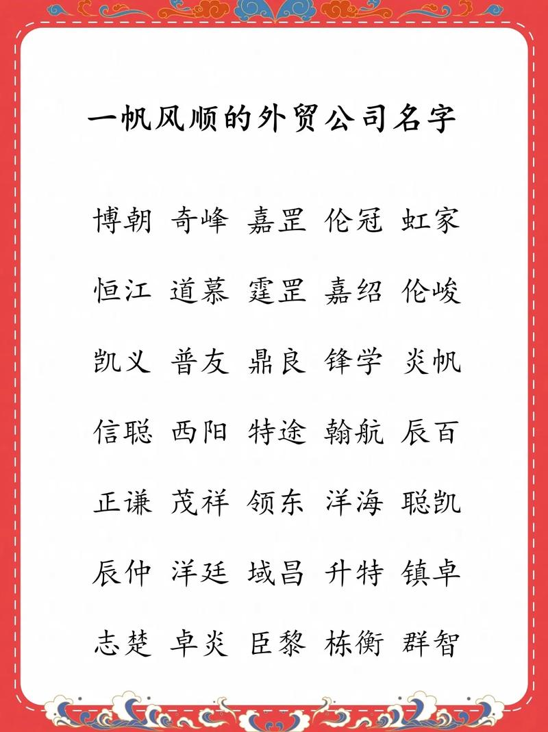 外贸公司起名字_外贸公司起名字大全免费