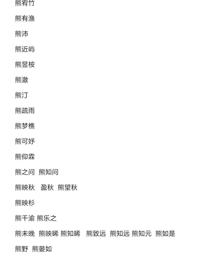 熊姓男孩起名韩国名字大全_熊姓男孩起名韩国名字大全四个字
