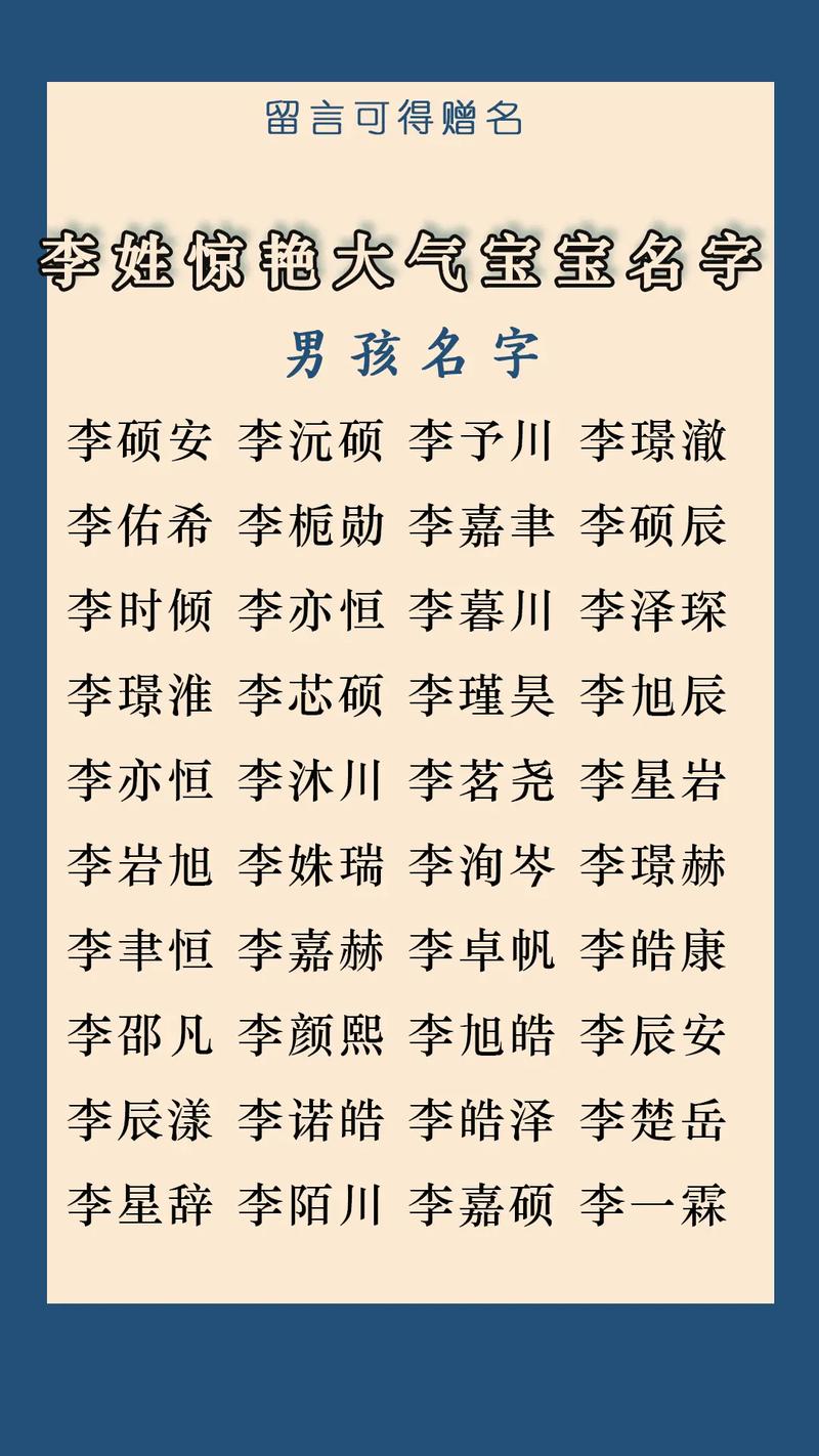 李姓属龙的宝宝起名字_李姓属龙的宝宝起名字大全