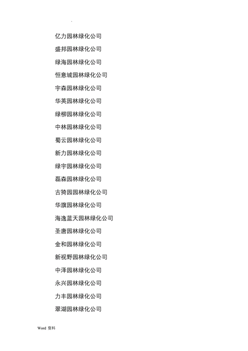 园林绿化公司起名字_园林绿化公司起名字高端大气上档次