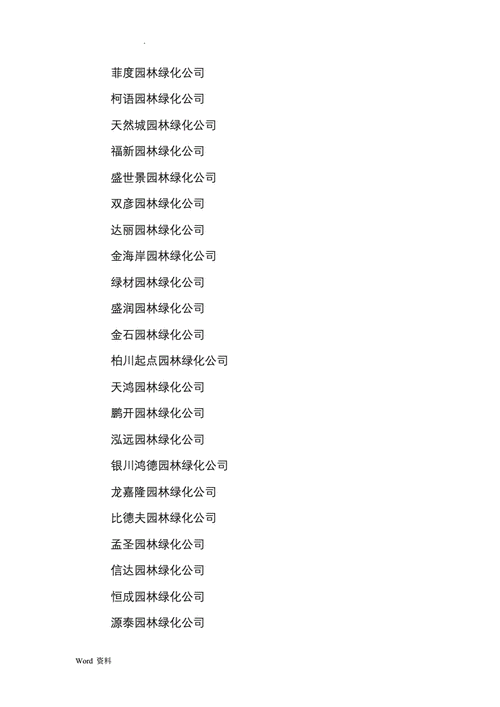 园林绿化公司起名字_园林绿化公司起名字高端大气上档次