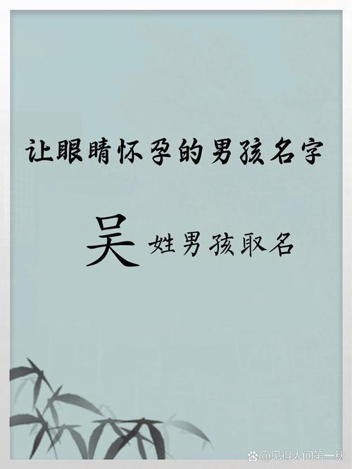 给孙子起名字大全姓吴_给孙子起名字大全姓吴的名字