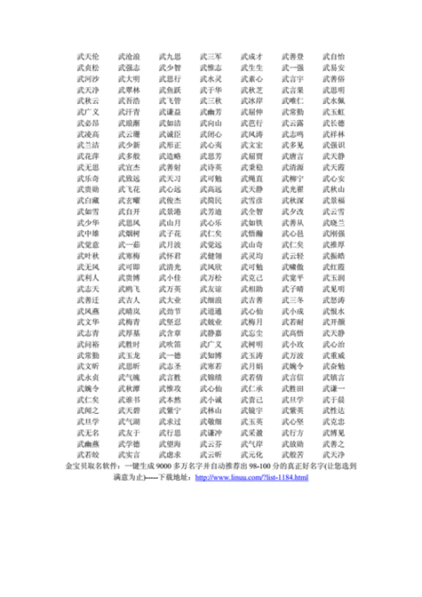 武姓双胞胎女宝宝起名字_武姓双胞胎女宝宝起名字大全