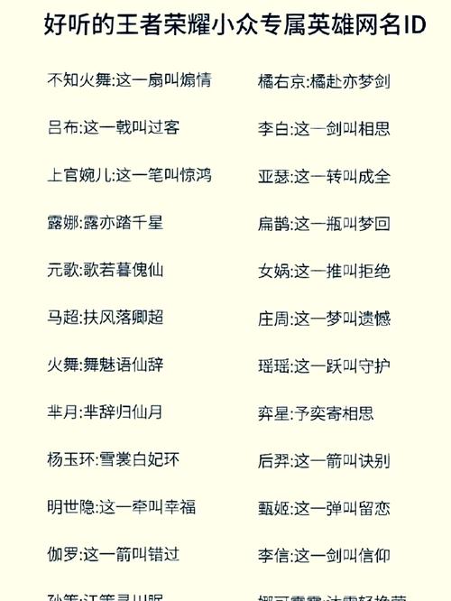 王者荣耀给宠物起名字大全_王者荣耀给宠物起名字大全霸气