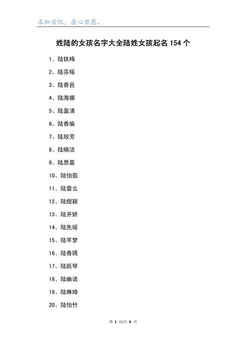 小宝宝起名字姓陆什么好听_小宝宝起名字姓陆什么好听女孩