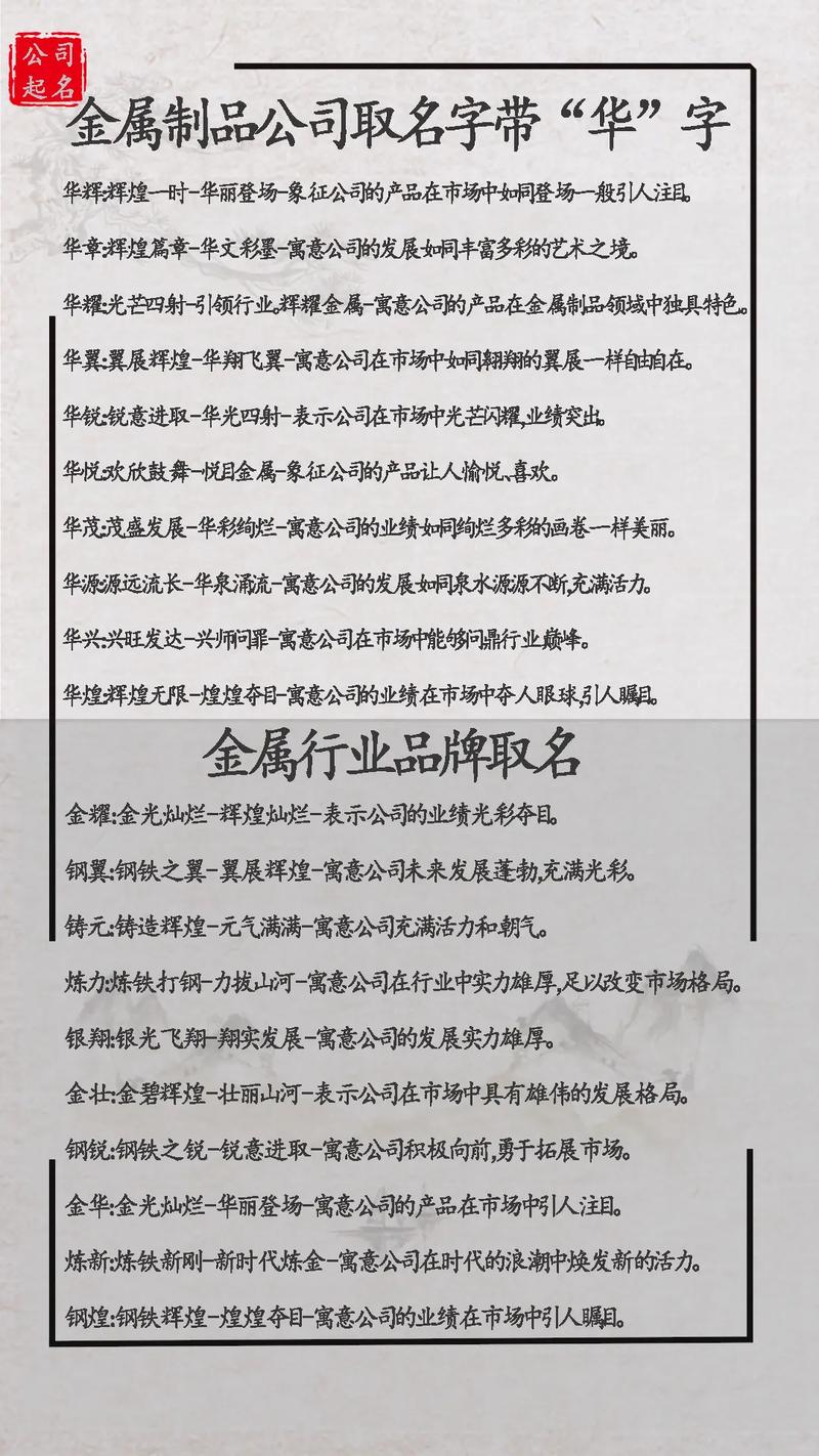 特种金属公司起名字_特种金属公司起名字大全