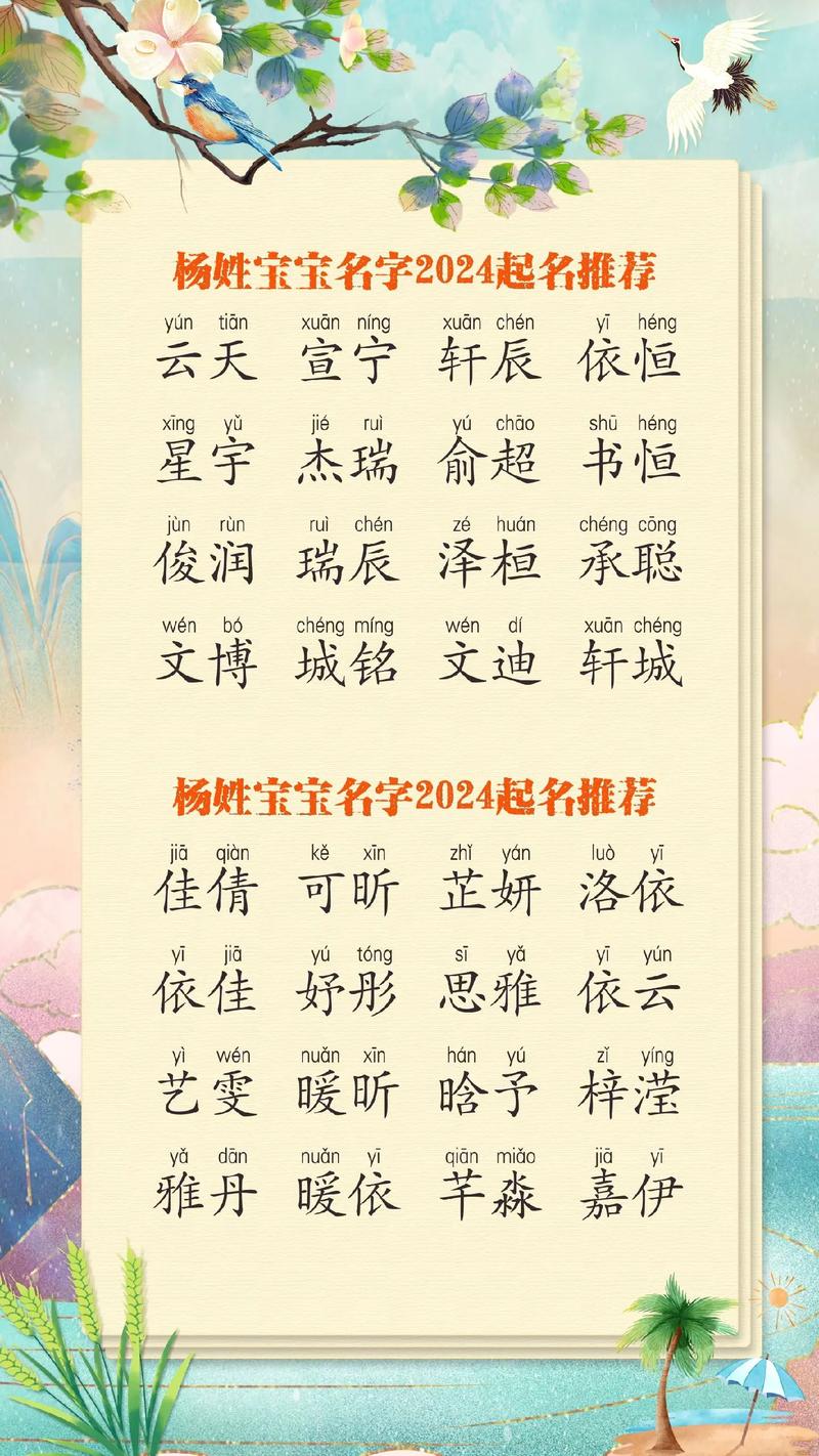 猪年宝宝起名字大全姓杨_猪年宝宝起名字大全姓杨男孩
