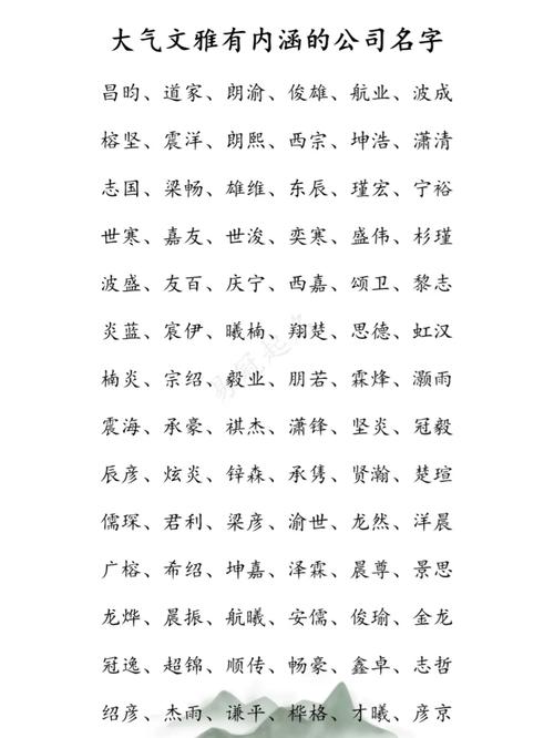 公司起名字的好字_公司起名字的好字有哪些
